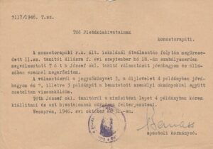 Épített értékeink Petofi Dombormu Toth Jozsef Kinevezese 300x210