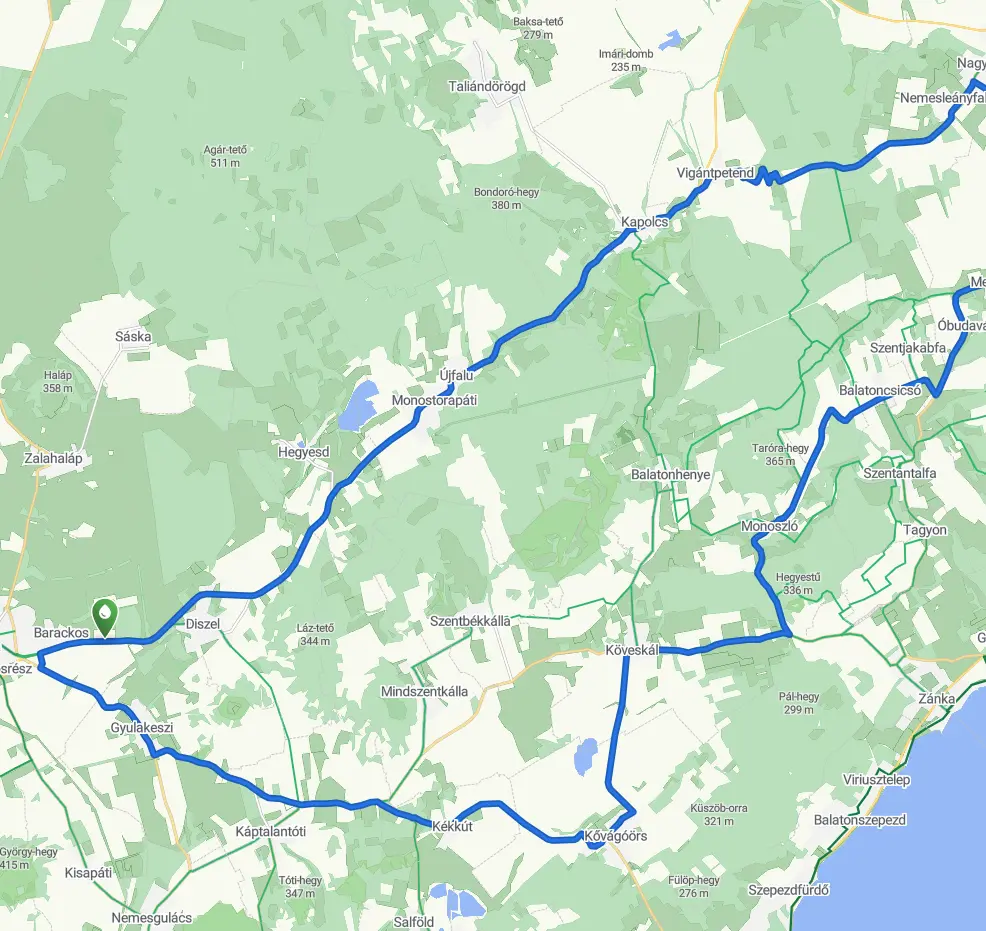 Útlezárásra kell számítani a Tapolcai Rendőrkapitányság működési területén Balatonfondo Bikemap 20240914